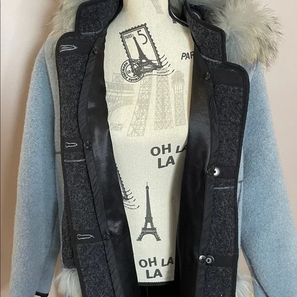 Gorgeous Blue Fur-Trimmed Puffer Coat - Picture 4 of 8